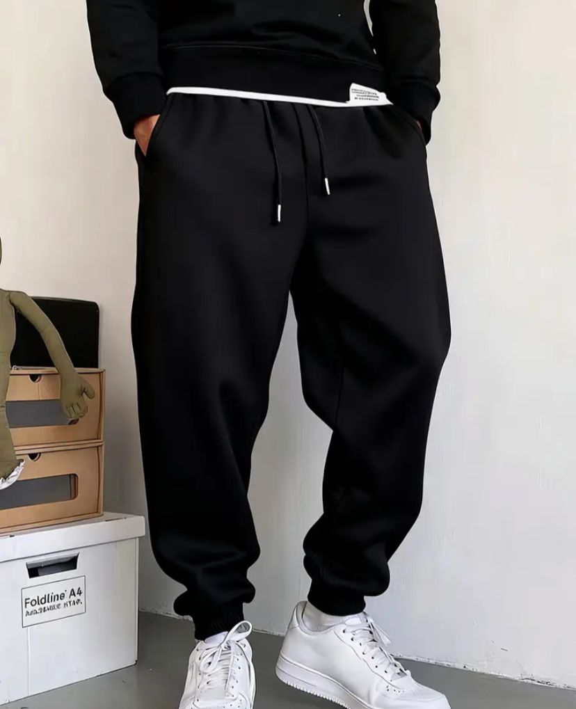 2 pezzi Pantaloni da tuta casual da uomo - Elastico in vita e coulisse, tasche laterali, tessuto confortevole, materiale resistente