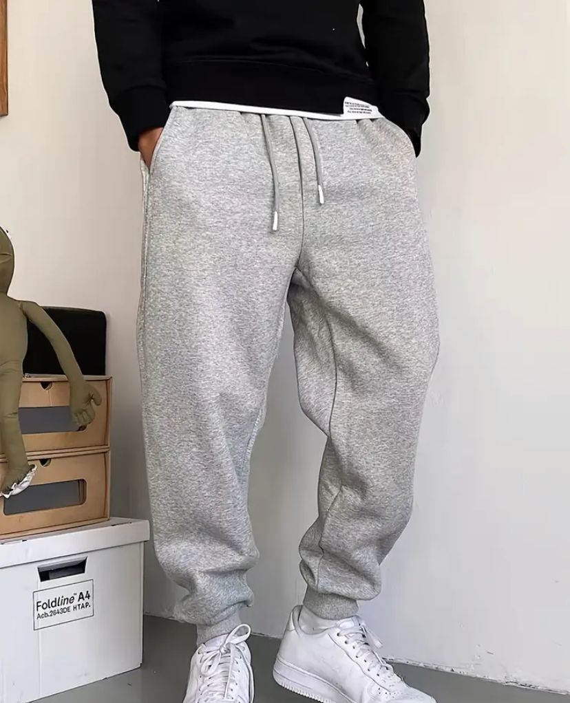 2 pezzi Pantaloni da tuta casual da uomo - Elastico in vita e coulisse, tasche laterali, tessuto confortevole, materiale resistente
